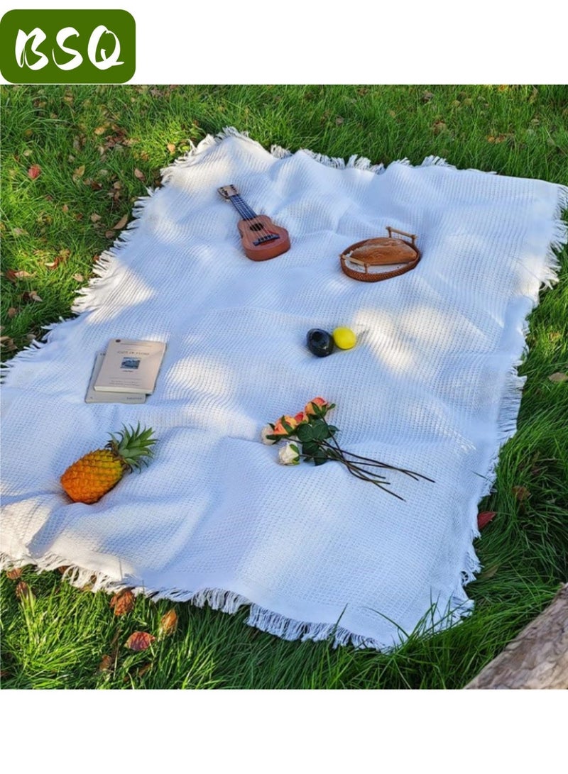 بي إس كيو بطانية نزهة كبيرة جدًا | للاستخدام الخارجي | مناسبة لـ ٣-٥ بالغين | التخييم | الحديقة | الحدائق، إلخ | هدية لطيفة ومبتكرة للأزواج | هدية لتسجيل الزفاف | مناسبة للتخييم | الحدائق | الشواطئ - Image 1